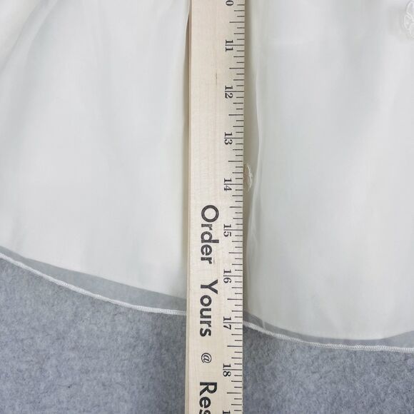 Cinderella Baby Dress 18M White Floral Embroidered Organza Special Occasion Gown - Picture 11 of 14